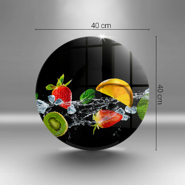 Chopping board Fruits in water