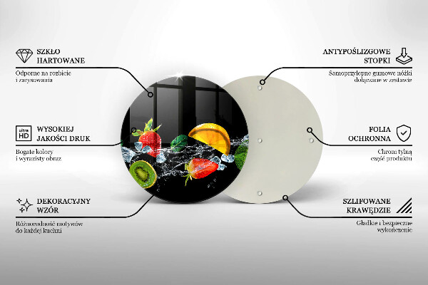 Chopping board Fruits in water