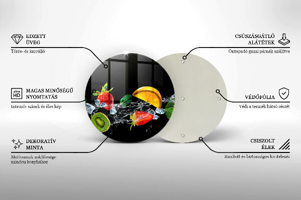 Chopping board Fruits in water
