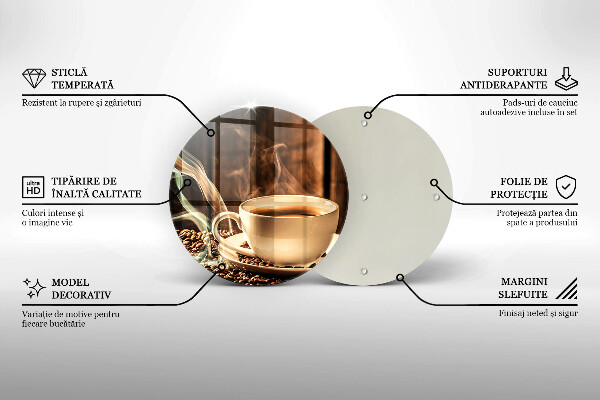 Chopping board Cup and coffee beans