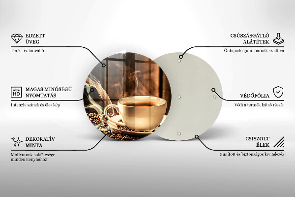 Chopping board Cup and coffee beans