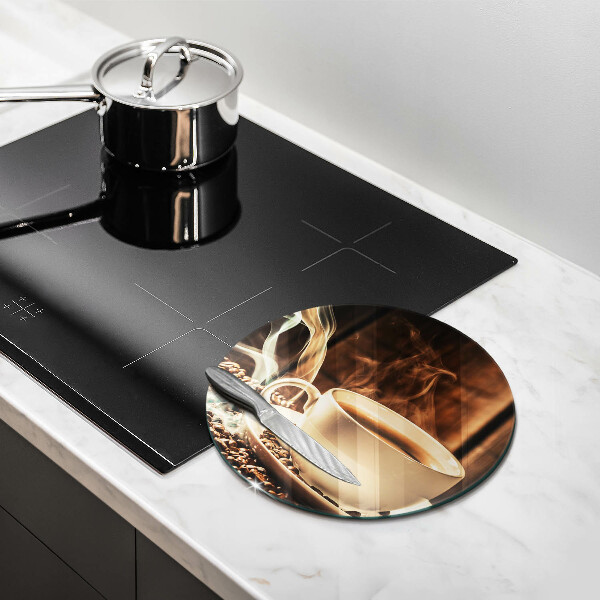 Chopping board Cup and coffee beans