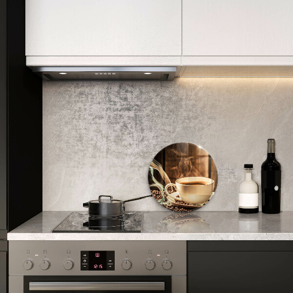 Chopping board Cup and coffee beans