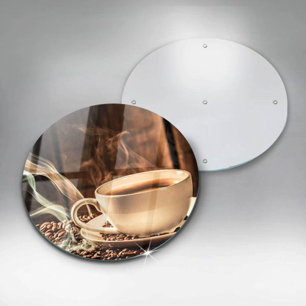 Chopping board Cup and coffee beans