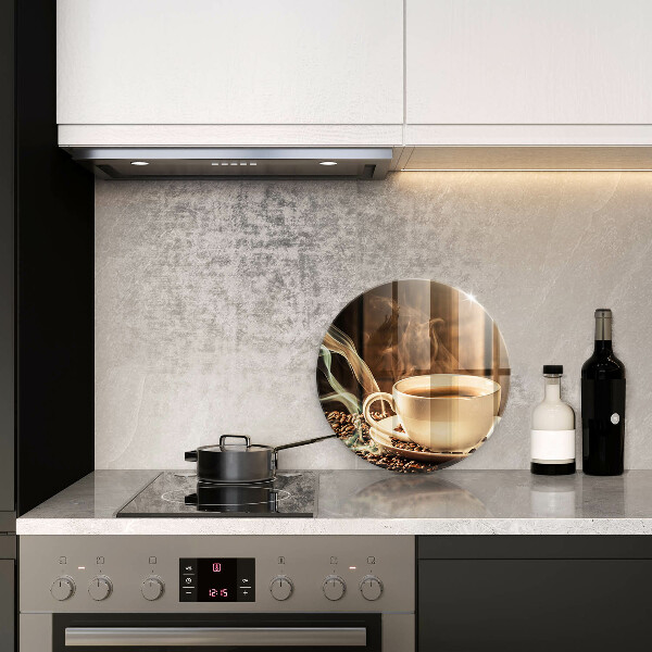 Chopping board Cup and coffee beans