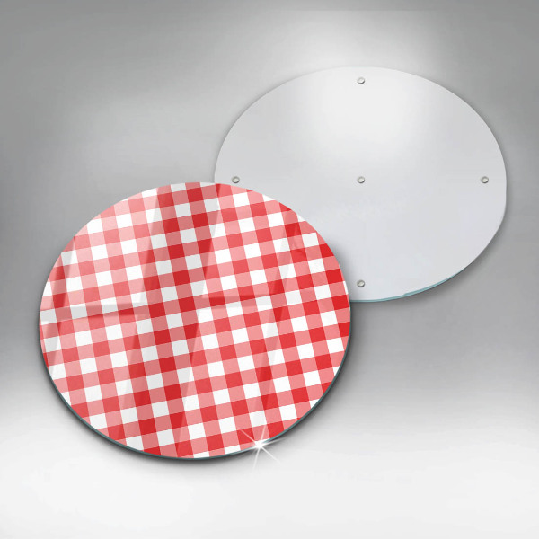 Chopping board Red white grille