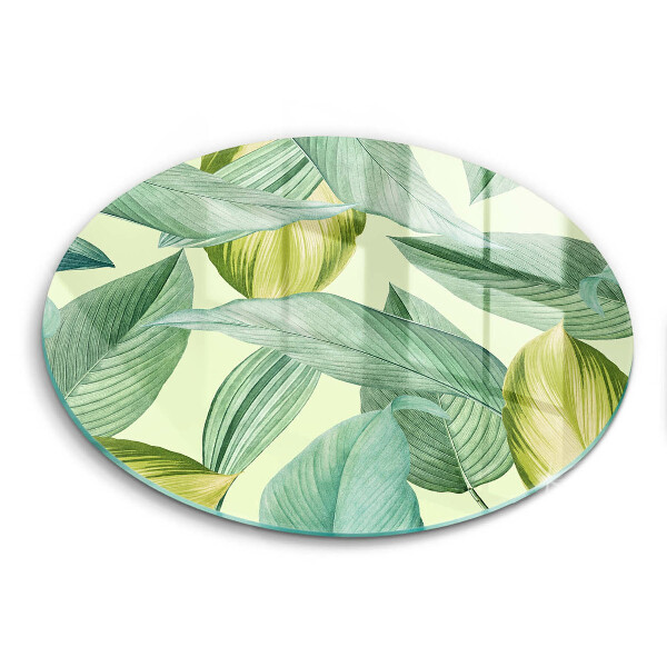 Chopping board Green tropical leaves