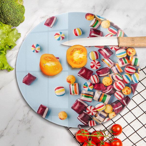 Chopping board Colorful candies