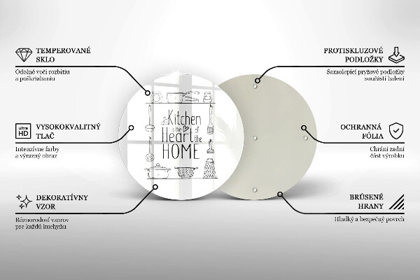 Chopping board glass Inscription, sentence