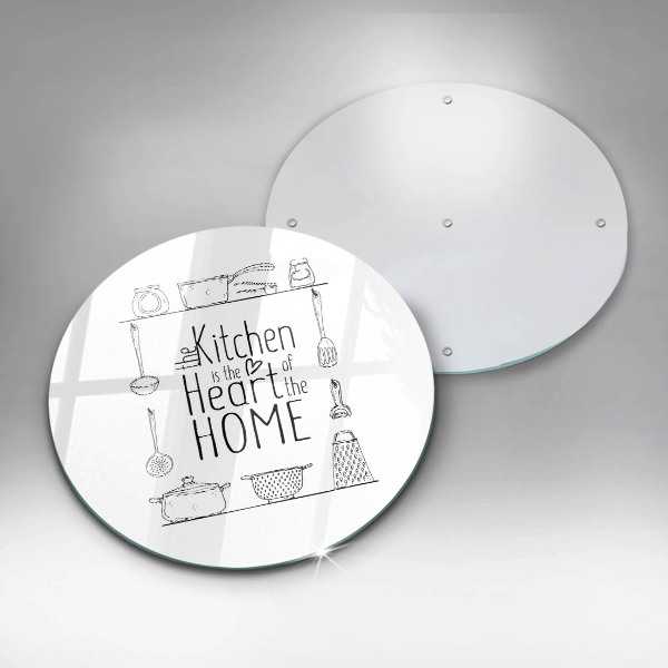 Chopping board glass Inscription, sentence
