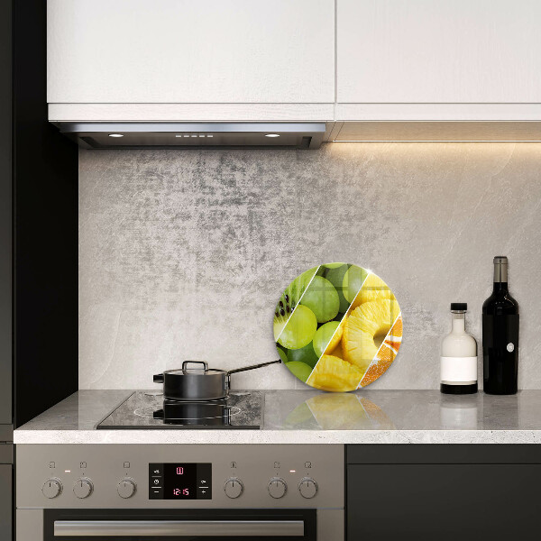 Chopping board glass Colorful fruit