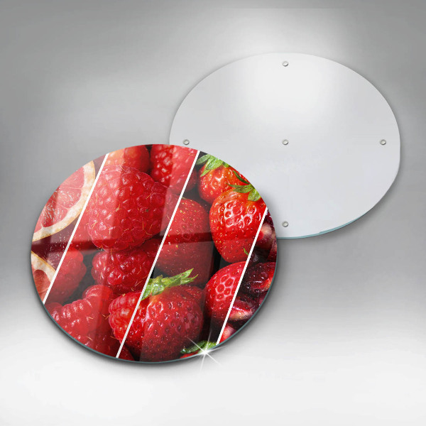 Chopping board glass Colorful fruit