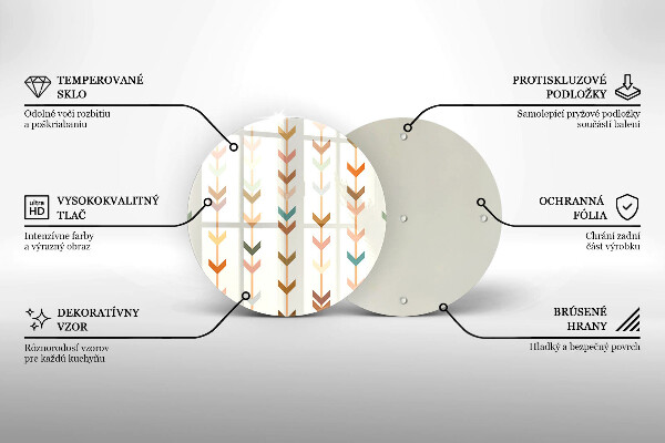 Chopping board glass Geometric elements