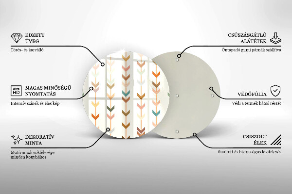 Chopping board glass Geometric elements