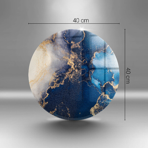 Chopping board glass Elegant background and gold