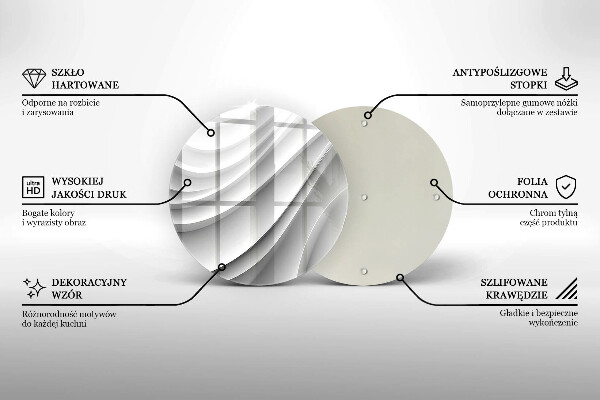 Chopping board glass Geometric lines