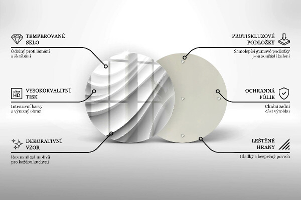 Chopping board glass Geometric lines