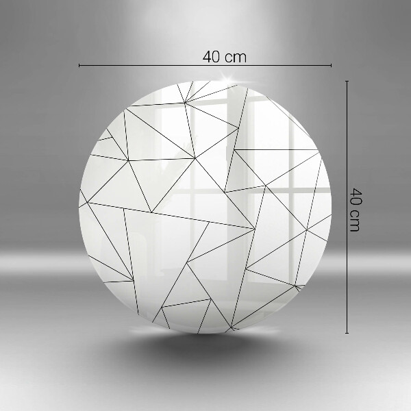 Chopping board glass White triangles