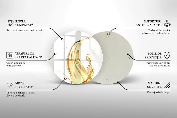 Chopping board glass Olive oil