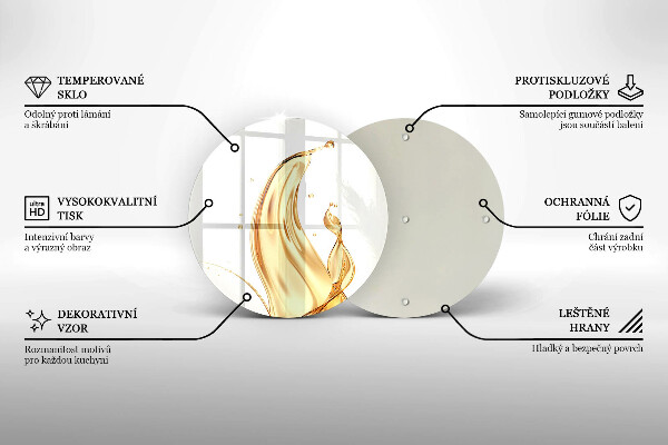 Chopping board glass Olive oil