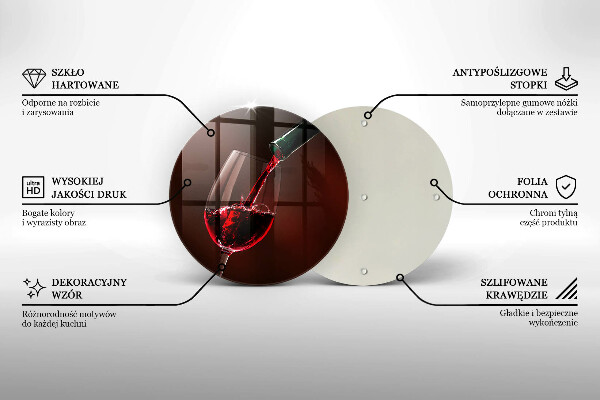 Chopping board glass A glass of wine