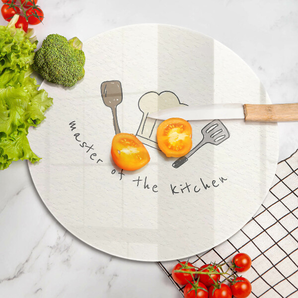 Chopping board glass Master of the Kitchen
