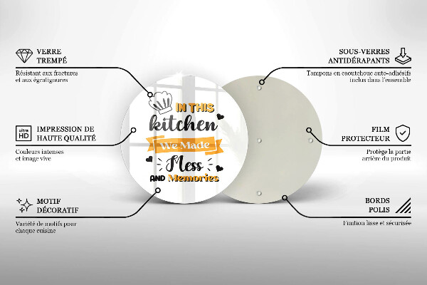 Chopping board glass In this kitchen we made messes and memories