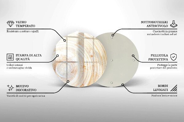 Chopping board glass Wood texture