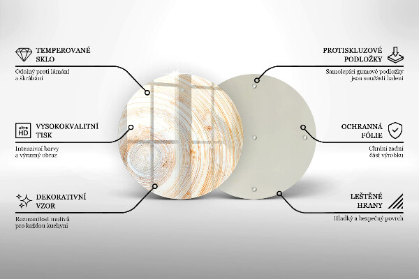 Chopping board glass Wood texture