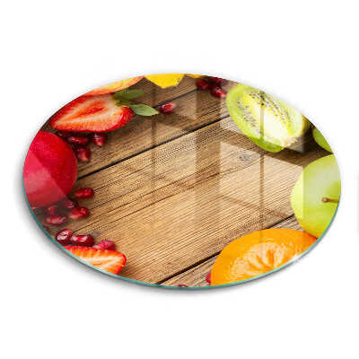 Chopping board glass Fresh fruit