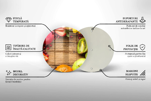 Chopping board glass Fresh fruit