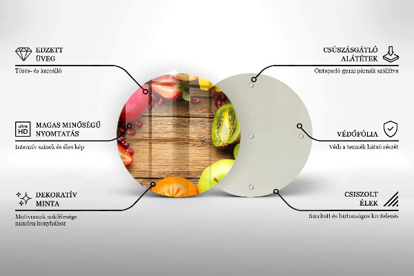 Chopping board glass Fresh fruit