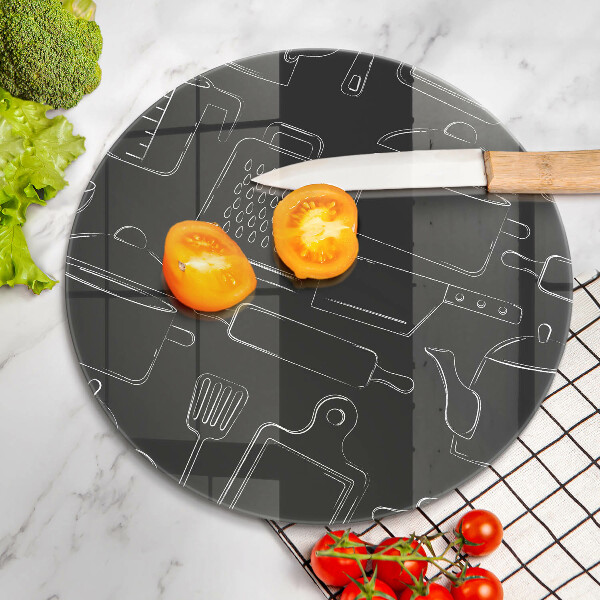 Chopping board glass Drawing kitchen accessories