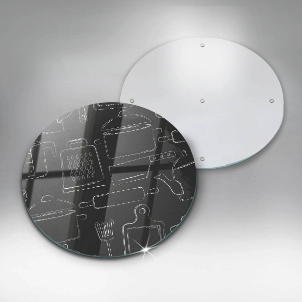 Chopping board glass Drawing kitchen accessories