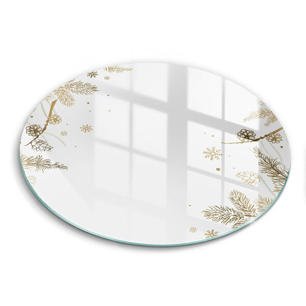 Chopping board glass Winter decorations