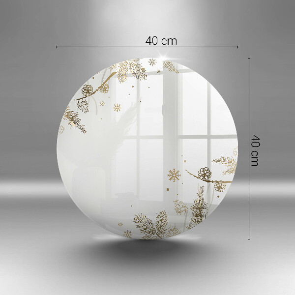 Chopping board glass Winter decorations