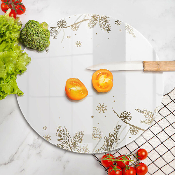 Chopping board glass Winter decorations
