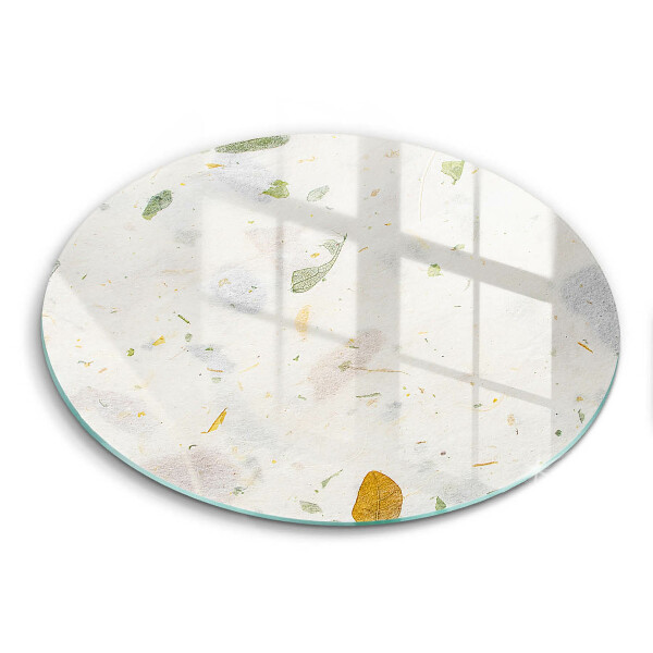 Chopping board glass Falling leaves