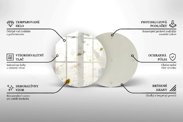 Chopping board glass Falling leaves