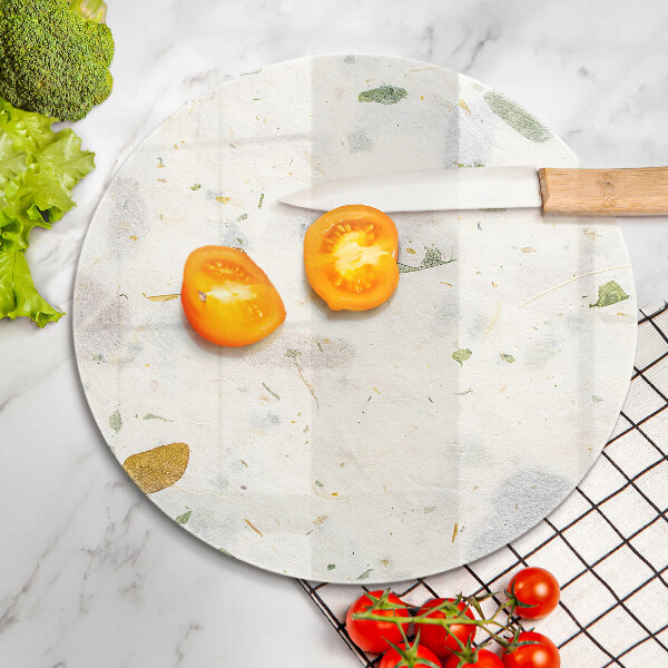 Chopping board glass Falling leaves