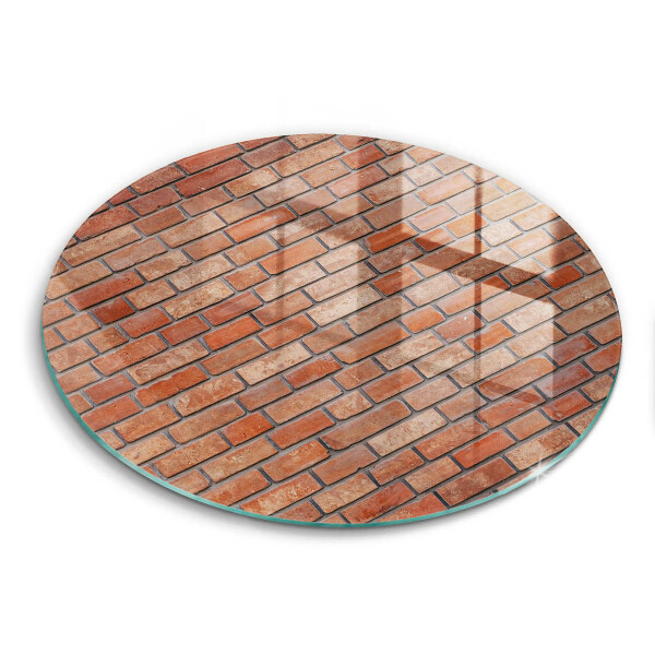 Chopping board glass Brick wall