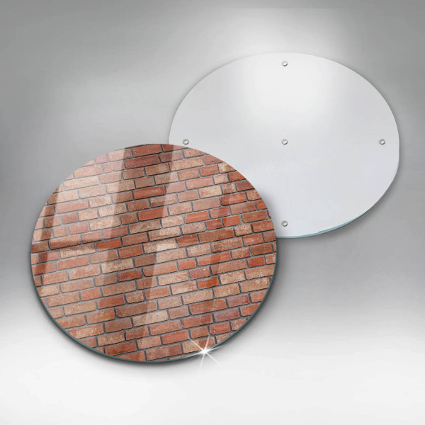 Chopping board glass Brick wall