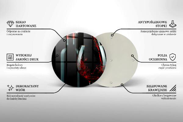 Chopping board glass A bottle of wine and a glass