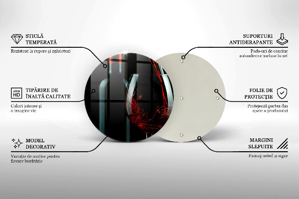 Chopping board glass A bottle of wine and a glass