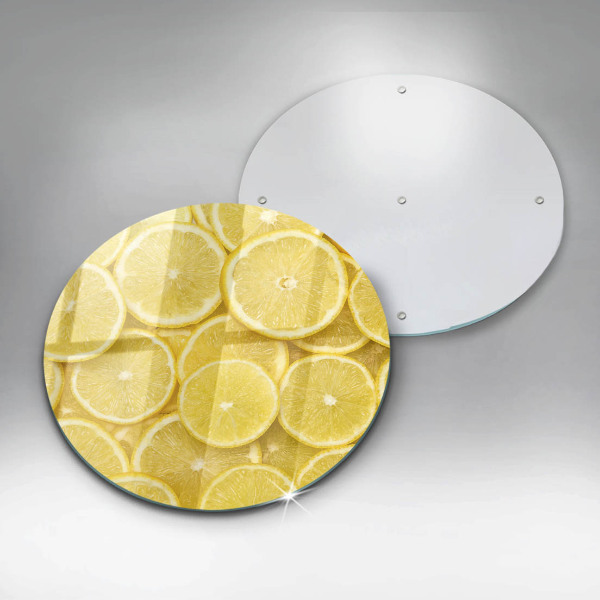 Glass cutting board Lemon fruit