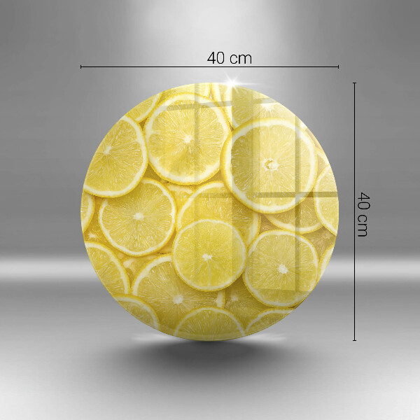 Glass cutting board Lemon fruit