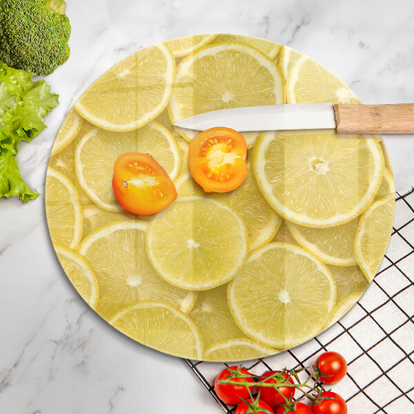 Glass cutting board Lemon fruit