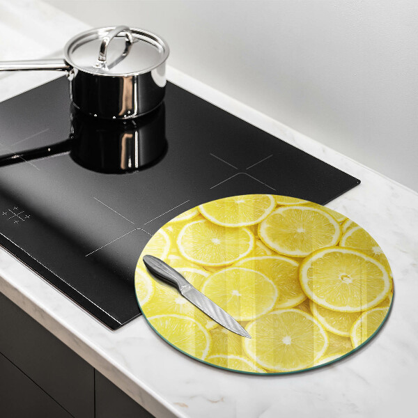 Glass cutting board Lemon fruit