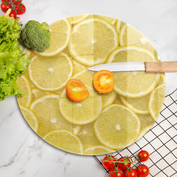 Glass cutting board Lemon fruit