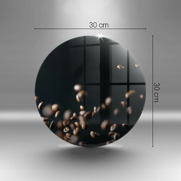 Glass cutting board Falling coffee beans